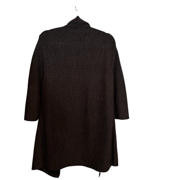 Birch Hill Ribbed 3/4 Sleeve Open Front Long Line Cardigan Women's Size Large - Picture 7 of 9